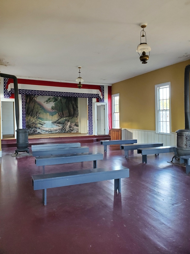 The music room in a now historically preserved but once bustling iron smelting town Fayette MI