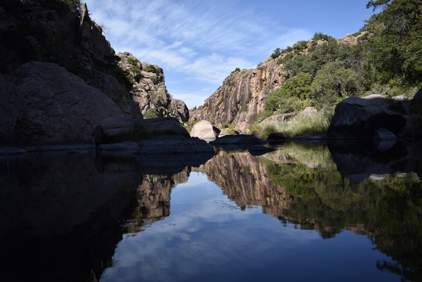 The Narrows in the Wichita Mountain National Wildlife Refuge  X