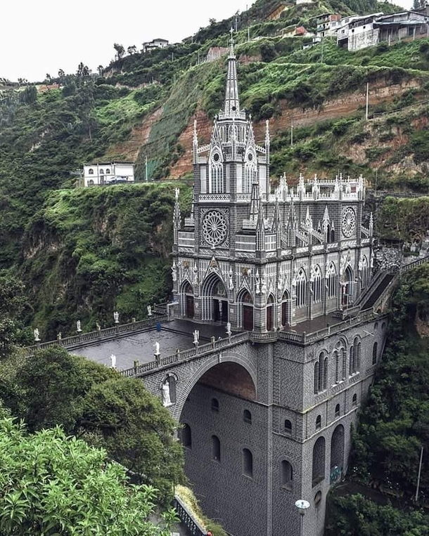 The National Shrine Basilica of Our Lady of Las Lajas in Nario Columbia