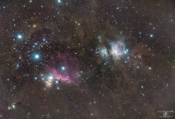 The Nebulae of Orion shot from just outside Salt Lake City Utah with a Nikon D and Samyang mm 