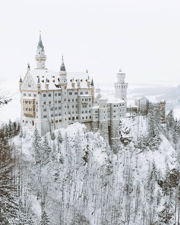 The Neuschwanstein Castle in Winter