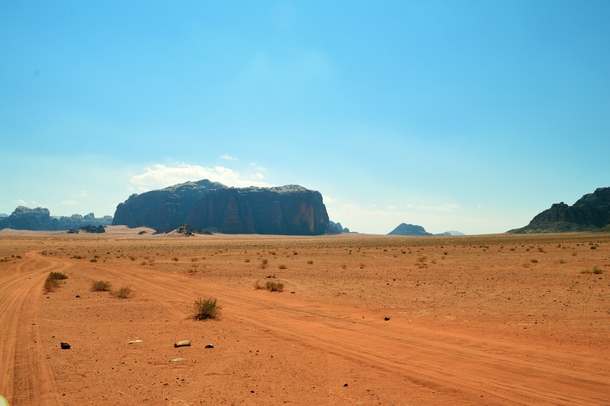 The never ending desert of Wadi Rum Jordan 