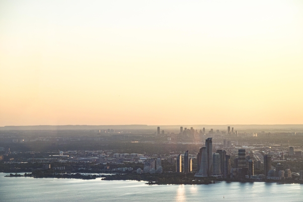 The Often Overlooked Skylines of West Toronto Etobikoke and Mississauga at sunset