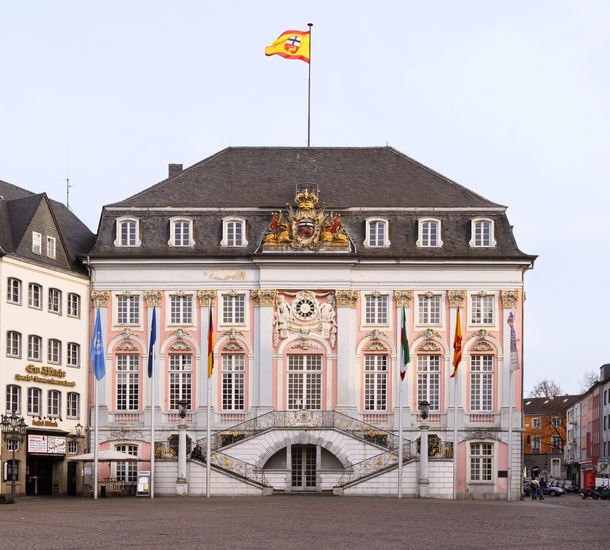 The old city hall in Bonn Germany completed in  in Rococo-style by Michael Leveilly Image attribution Thomas Wolf wwwfoto-twde 