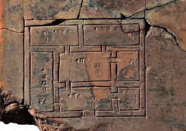 The oldest architectural plan discovered in Iraq and dating back to the Mesopotamia civilization