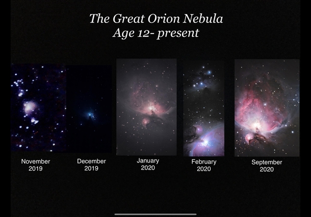 The Orion Nebula One Year Of Progress