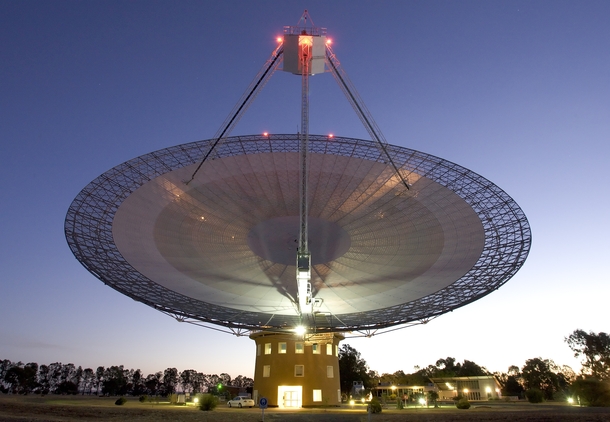 The Parkes telescope in Australia part of the Commonwealth Scientific and Industrial Research Organization 