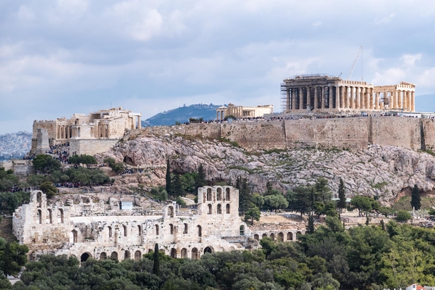 The Parthenon on the Acropolis in Athens 