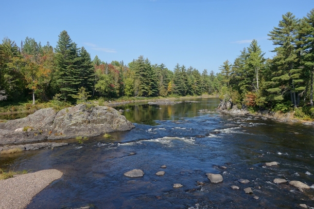 The peaceful East Branch of the Penobscot River Maine 