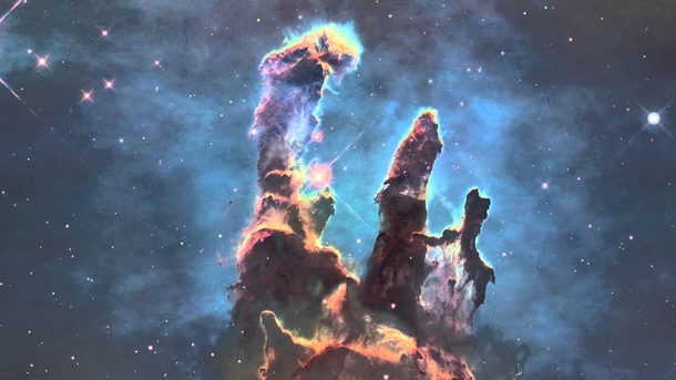 The pillars of creation massive stellar nebulas
