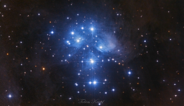 The Pleiades Star Cluster - M
