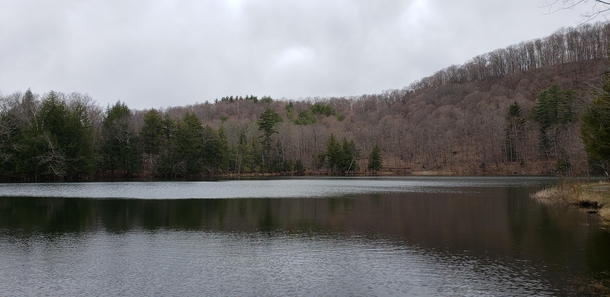 The Pogue a lake near Woodstock Vermont during April 