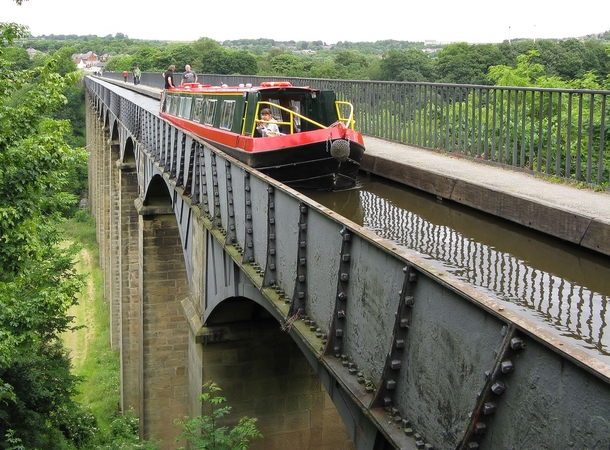 The Pontcysyllte Aqueduct a m high m long canal bridge in Wales Built in  it is a UNESCO World Heritage Site 