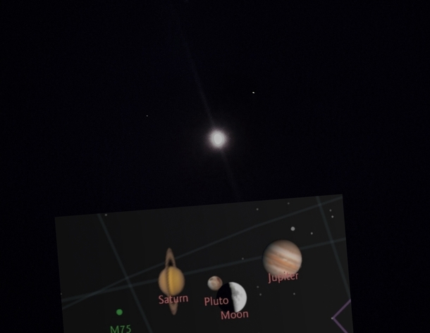 The position of planets and our moon today
