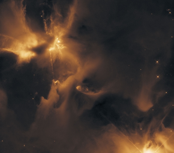 The Protostar Herbig-Haro  captured by the Hubble Space Telescope 