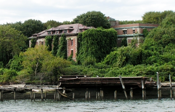 The remaining structure of Riverside Hospital built on North Brother Island ca  