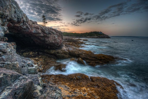 The rocky shores of Acadia National Park 