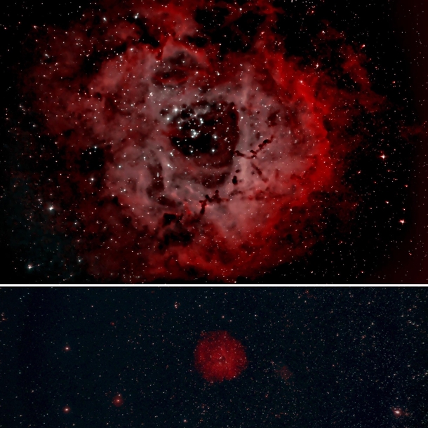 The Rosette and Little Rosette Nebula