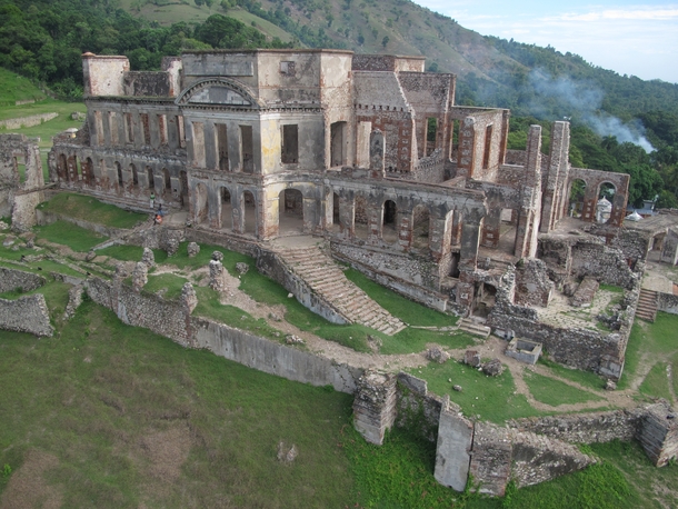 The ruined Sans-Souci Palace built in  by former slave Henri Christophe after hed been made King of Hati  by Iconem