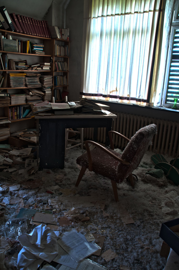 The sad side of abandoned places This office is in an old doctors house in Germany known as Dr Anna L It got ransacked  