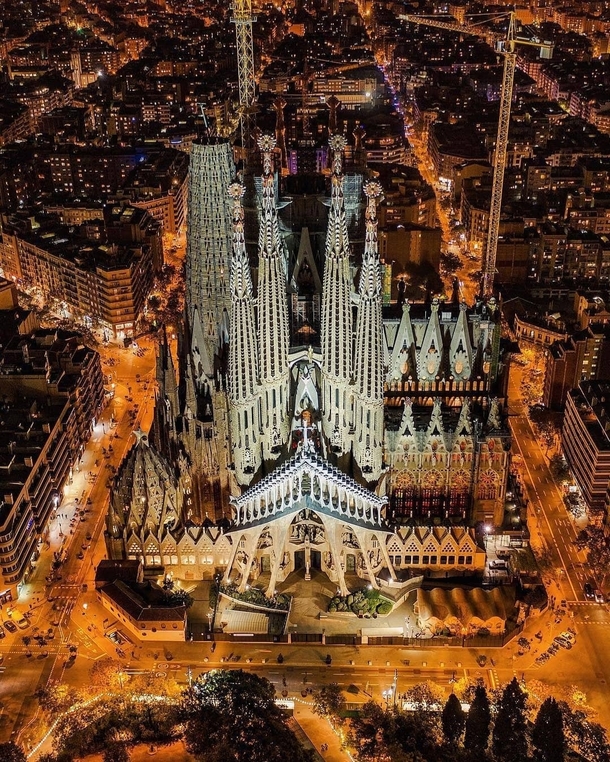 The Sagrada Familia in Barcelona Spain