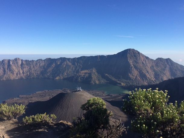 The samalas eruption giant crater x km with a small vulcano inside caused a little ice age in  lombok indonesia  