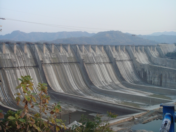 The Sardar Sarovar Dam on the River Narmada India 
