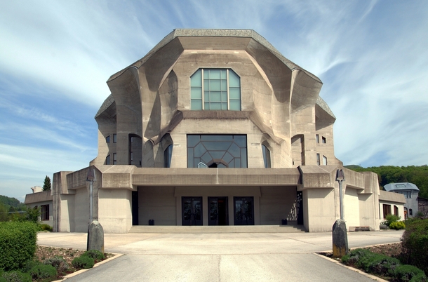 The Second Goetheanum seat of the Anthroposophical Society  in Dornach Switzerland designed by Rudolf Steiner