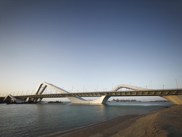 The Sheikh Zayed Bridge by Zaha Hadid in Abu Dhabi UAE 