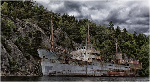 The shipwreck of the MS Hamen  Photographed by Pl Johannesen