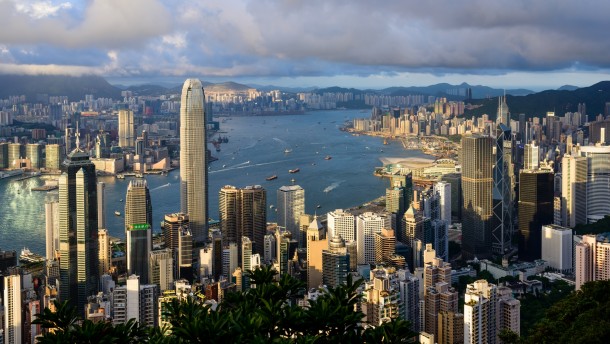 The skyline of Hong Kong 