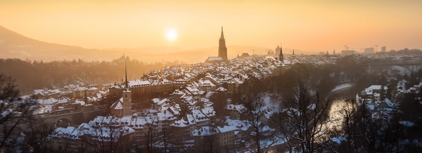 The snow capped roofs of Bern Switzerland  Photographed by Fabio_S
