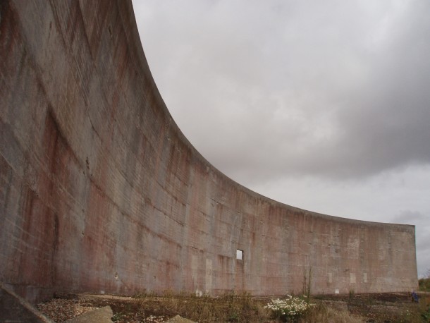 The Sound Wall one of three acoustic mirrors from Denge a former Royal Airforce base in the UK More info in the comments 
