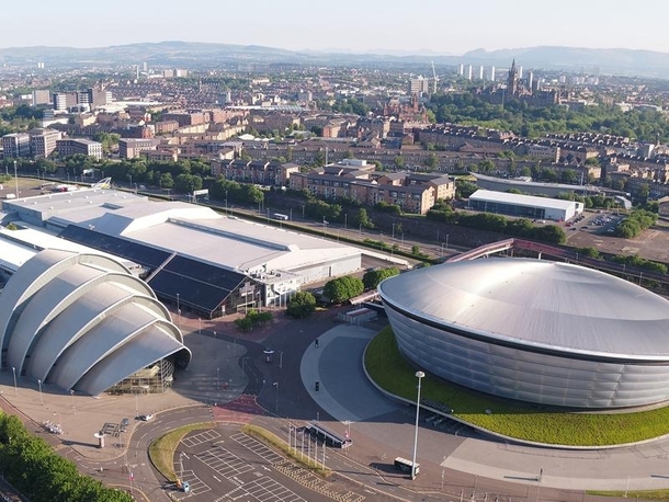 The SSE hydro and the armadillo in glasgow scotland x