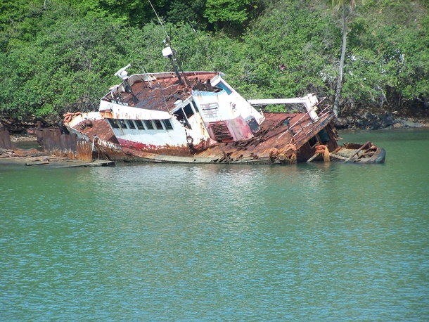 The sunken tug Sea Salvor Fajardo Puerto Rico 