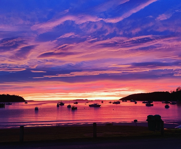 The sunrise at Stewart Island New Zealand a few days ago