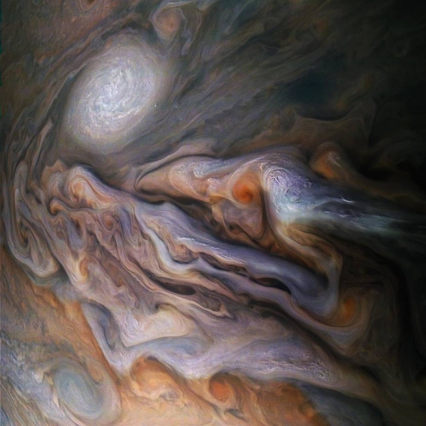 The swirling clouds of Jupiter