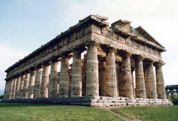 The temple of Hera II - Paestum Photo taken about  A fabulous place to visit - a Greek temple in Italy