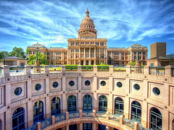 The Texas State Capital Building in AustinTexas Designed by Elijah E Myers