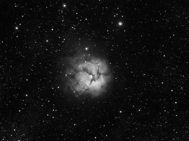 The Trifid Nebula M in Hydrogen Alpha 