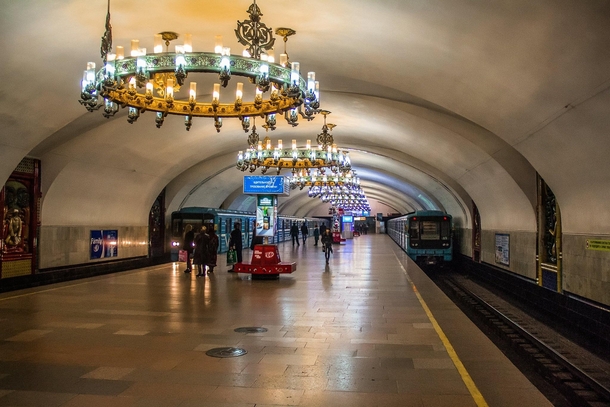 The underground metro stations of Tashkent Uzbekistan 