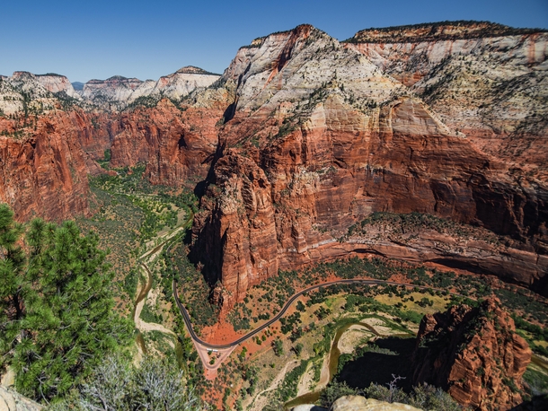 The view from Angels Landing in Zion is magnificent  karphoto