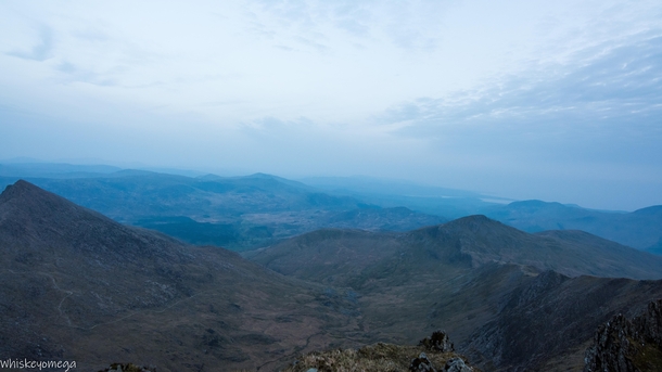 The View from Mount Snowdon In Wales At Sunset Yesterday 