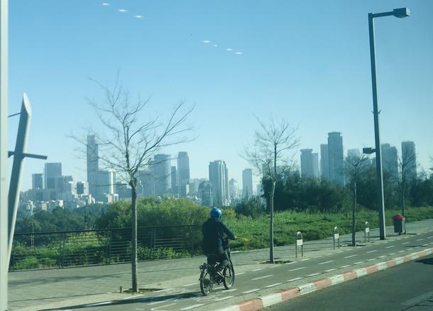 The view from my bus home out of Tel Aviv university Fun fact Israeli cities built their universities on the highest point in the cities as a sign of respect to higher education