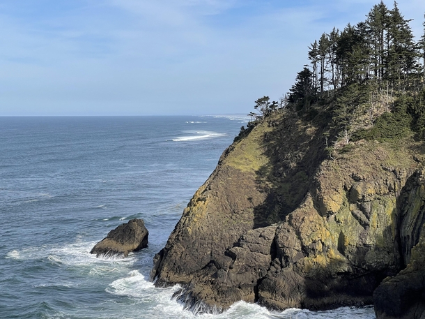 The view from North Head at Cape Disappointment Washington State on a sunny late winter day OC 