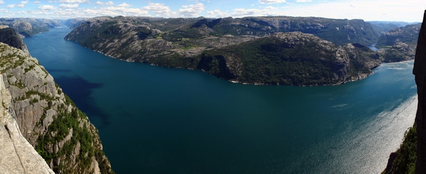 The view from Preikestolen Norway 