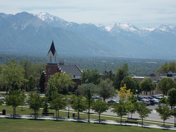 The view from the Utah State Capitol in Salt Lake City 