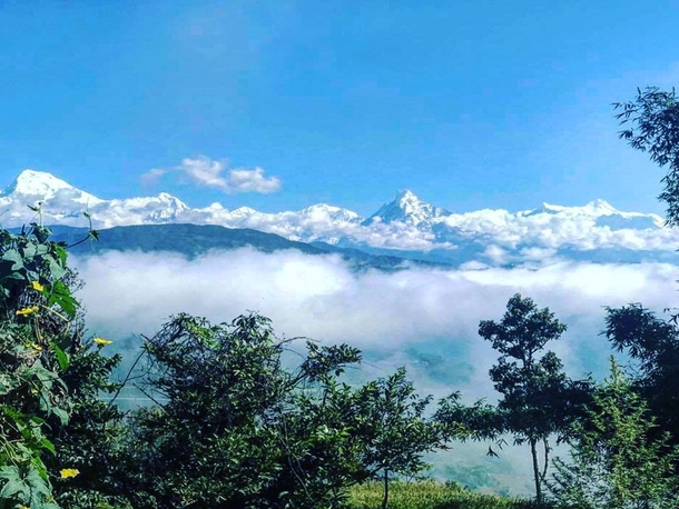 The view of mountains form the lap of himalayaNepal 