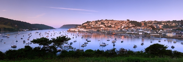 The view of Salcombe from Snapes Point England 