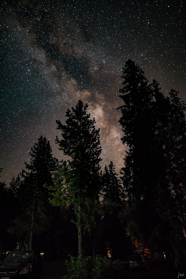 The view over our campsite on Diamond Lake about  minutes from everyones favorite karma-whoring location Crater Lake It is spectacularly dark here making Milky Way viewing and shooting very rewarding 